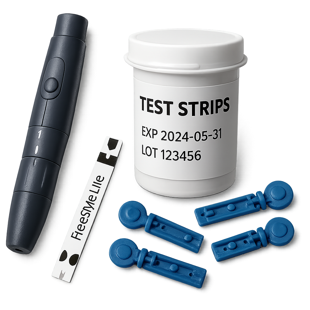 Blood glucose test strips