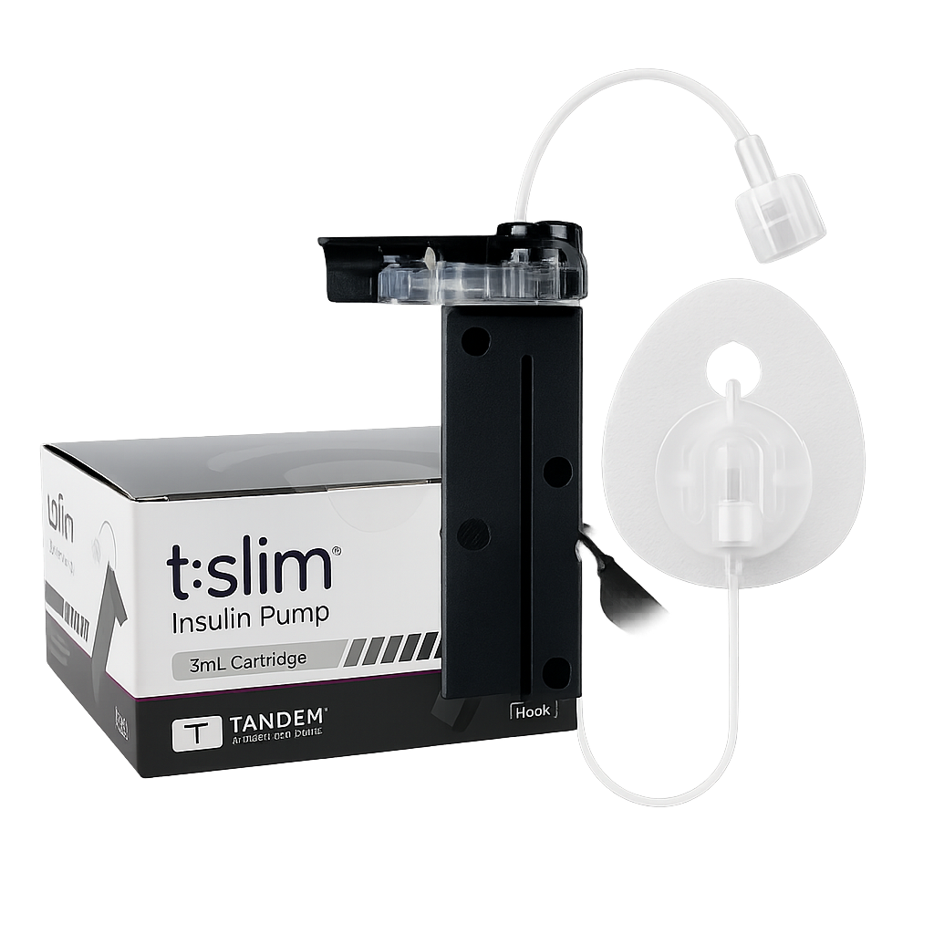 Insulin pump infusion sets and cartridges