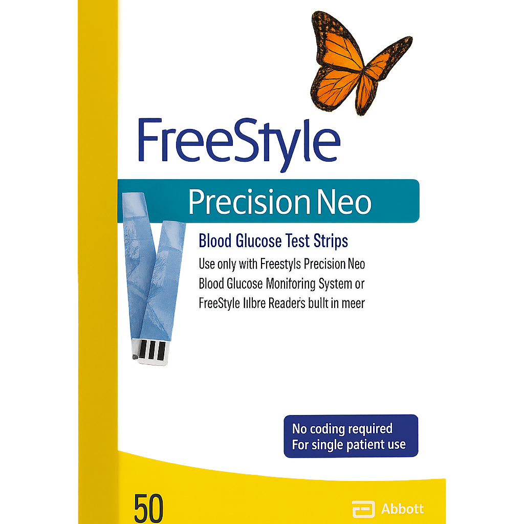 Abbott FreeStyle Precision Neo test strips 25 pack and 50 pack
